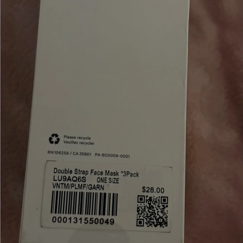 lululemon athletica Double Strap Face Mask Trio - Beige, Mauve, Plum